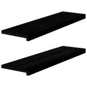 Prozorske klupice 2 kom tamnosmeđe 90x25x2 cm masivne hrast