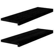 Prozorske klupice 2 kom tamnosmeđe 80x30x2 cm masivne hrast