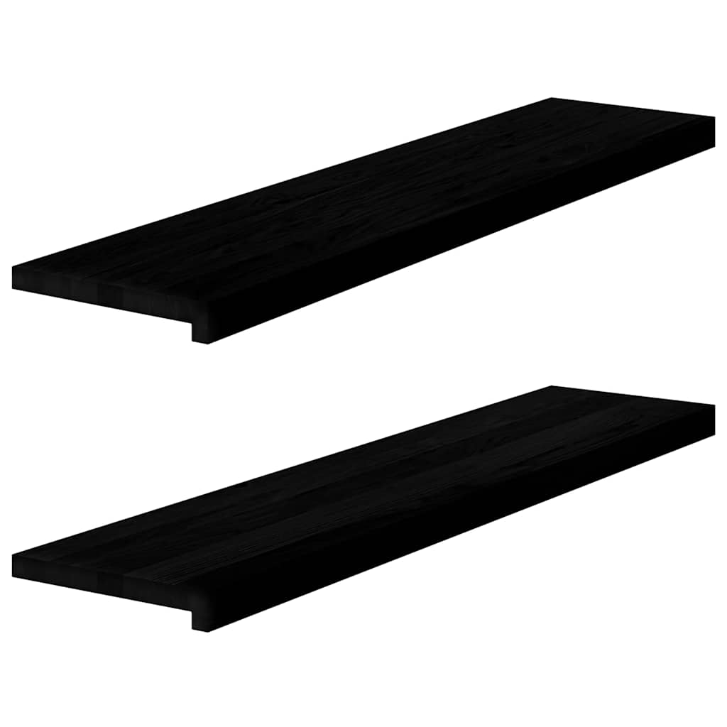 Prozorske klupice 2 kom tamnosmeđe 110x30x2 cm masivne hrast