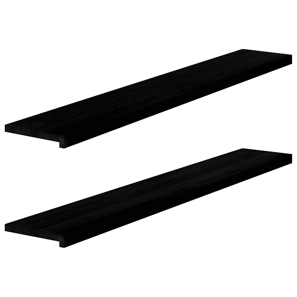 Prozorske klupice 2 kom tamnosmeđe 160x30x2 cm masivne hrast