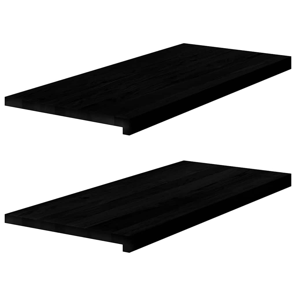 Prozorske klupice 2 kom tamnosmeđe 90x40x2 cm masivne hrast