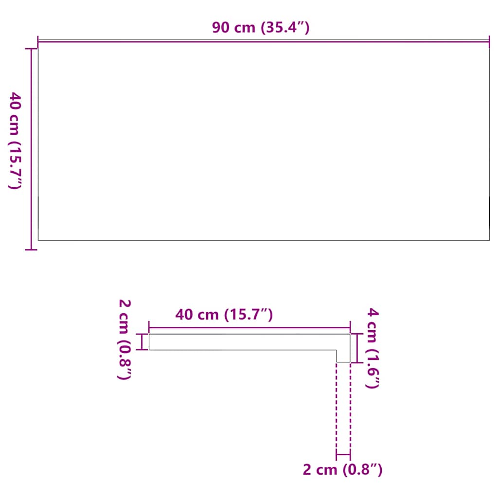 Prozorske klupice 2 kom tamnosmeđe 90x40x2 cm masivne hrast