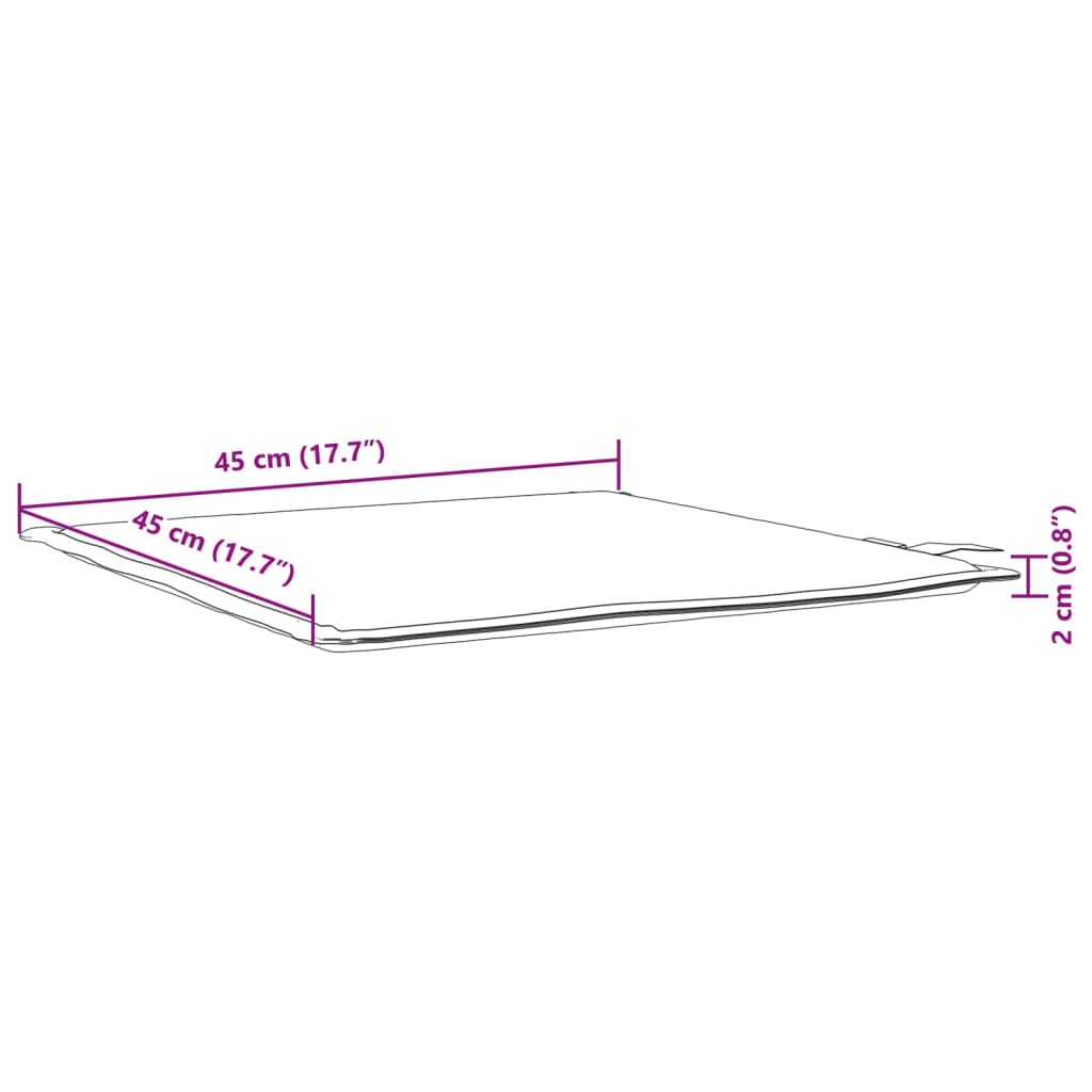 Vrtne podloge za sjedalo 4 kom krem 45x45x2 cm četvrtaste