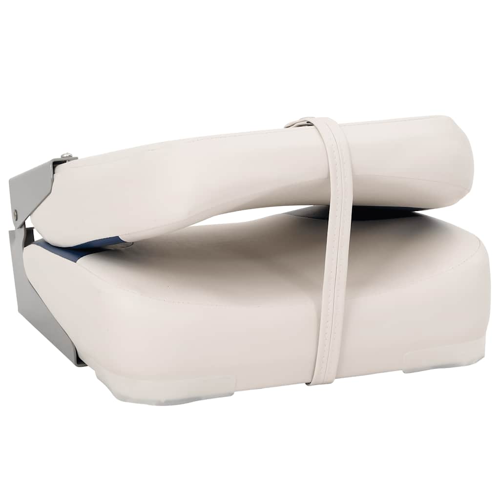 Sklopiva sjedala za brod 1 set plavo-bijela 41x36x48 cm
