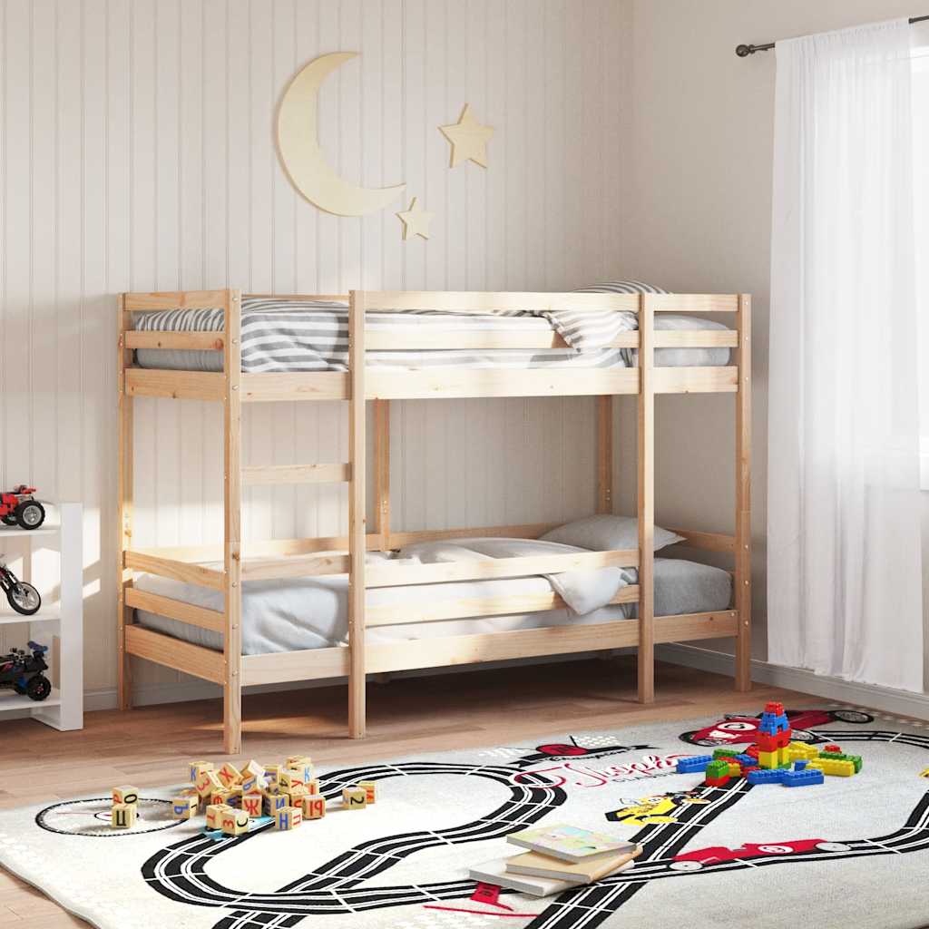 Krevet na kat 90 x 190 cm od masivne borovine