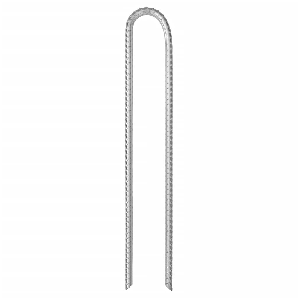 Klinovi za šator U-oblika 12 kom 37 cm Ø 10 mm pocinčani čelik