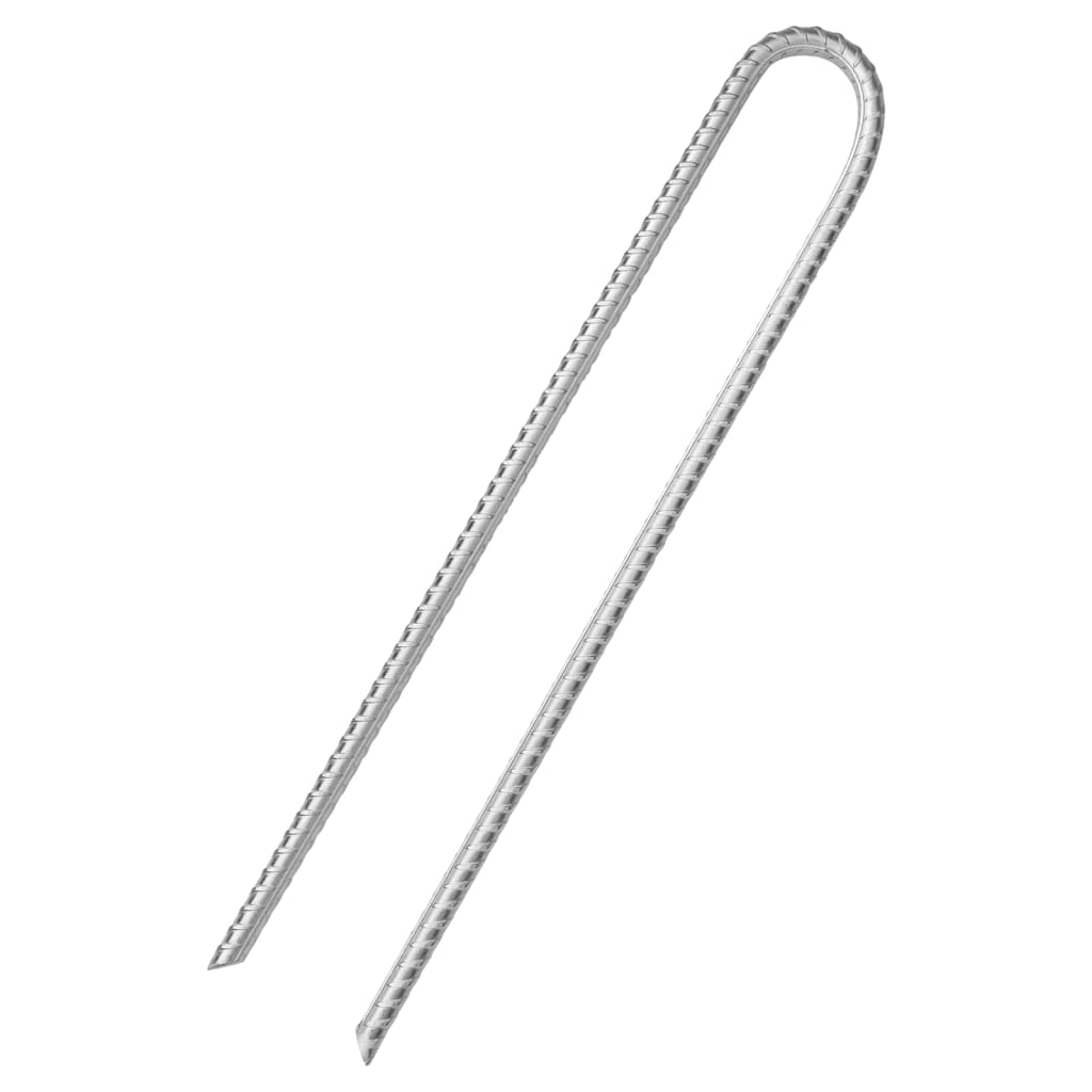 Klinovi za šator U-oblika 12 kom 37 cm Ø 10 mm pocinčani čelik