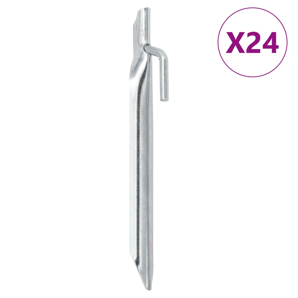 Klinovi za šator V-oblika 24 kom 17 cm Ø 20 mm pocinčani čelik