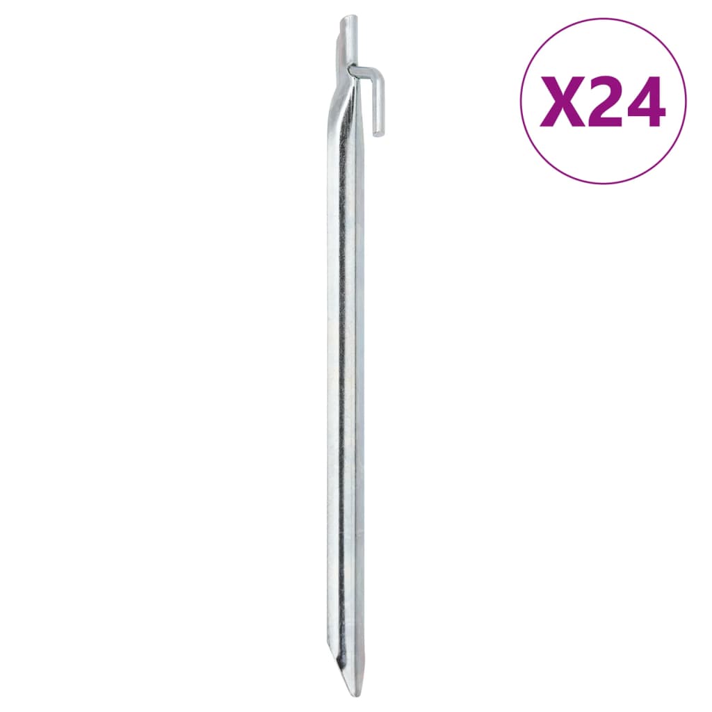 Klinovi za šator V-oblika 24 kom 29,5cm Ø 20 mm pocinčani čelik