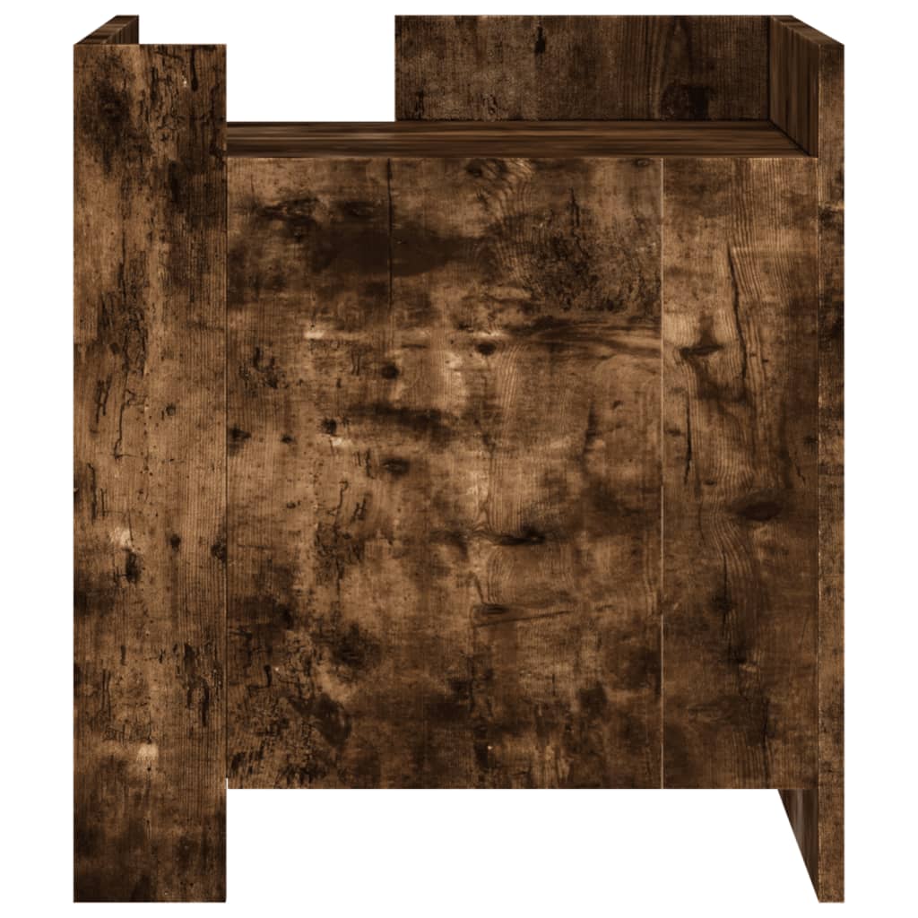 Noćni ormarić dimljena boja hrasta 45x50x50cm konstruirano drvo