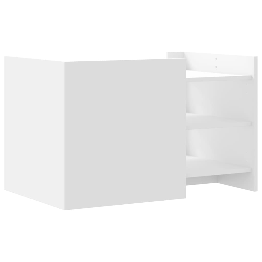 Stolić za kavu bijeli 80 x 50 x 50 cm od konstruiranog drva