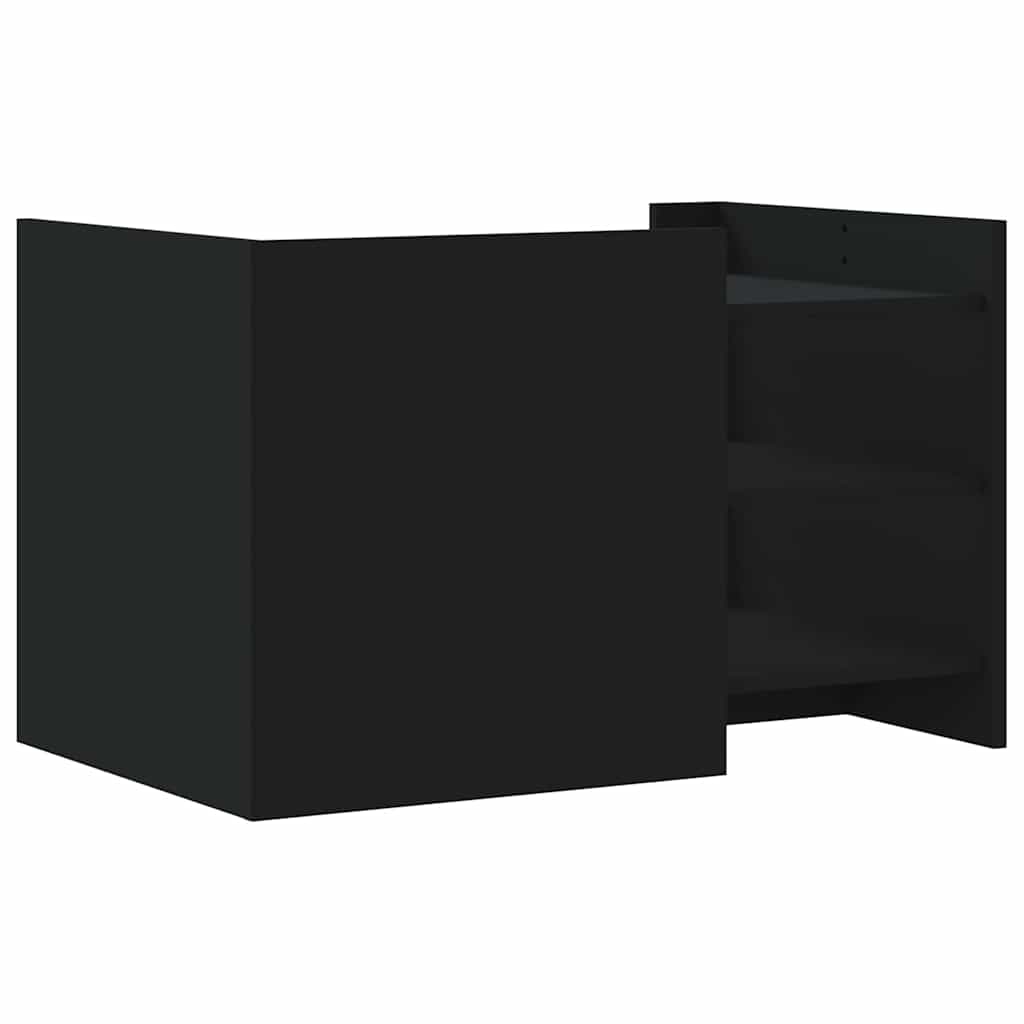 Stolić za kavu crni 80 x 50 x 50 cm od konstruiranog drva