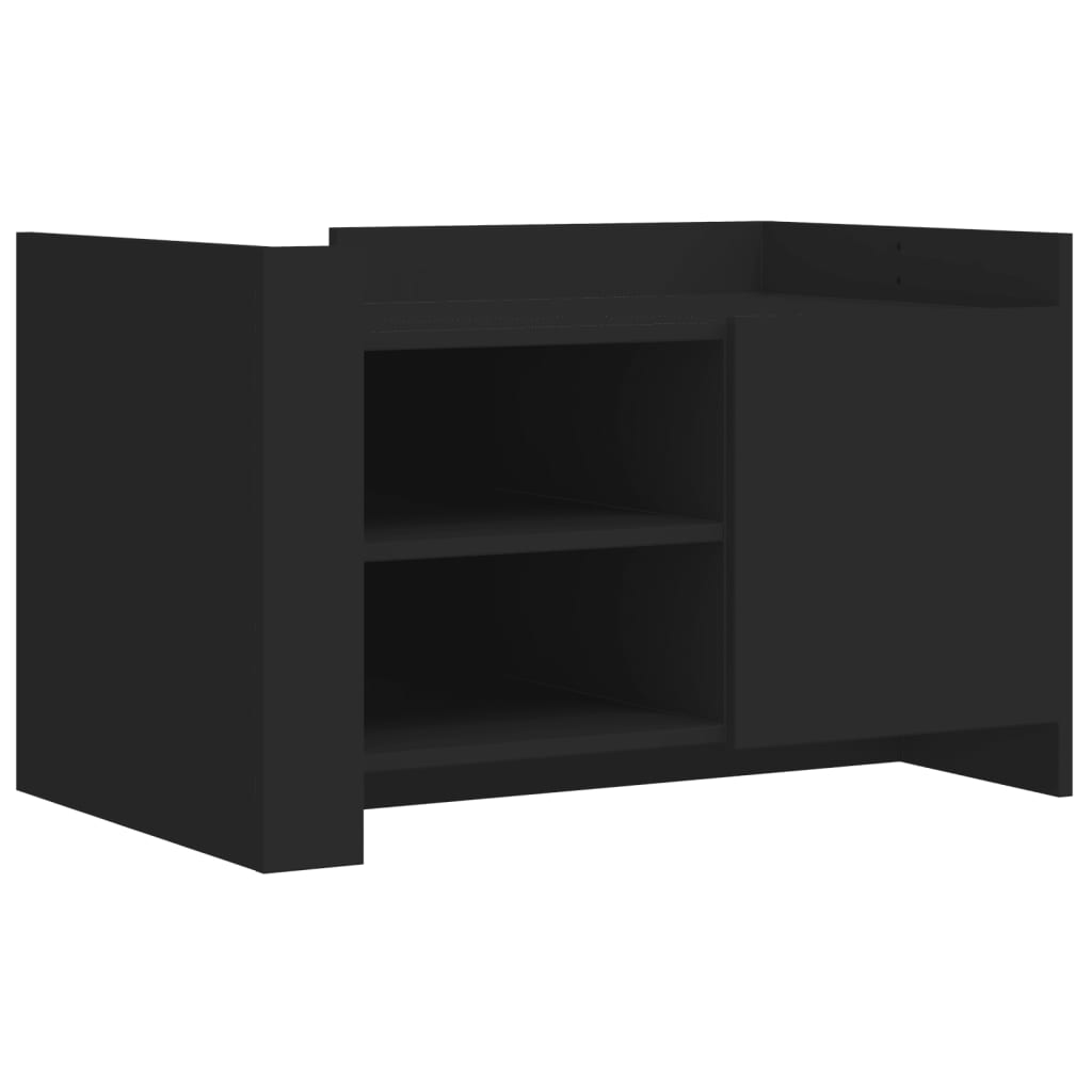 Stolić za kavu crni 80 x 50 x 50 cm od konstruiranog drva
