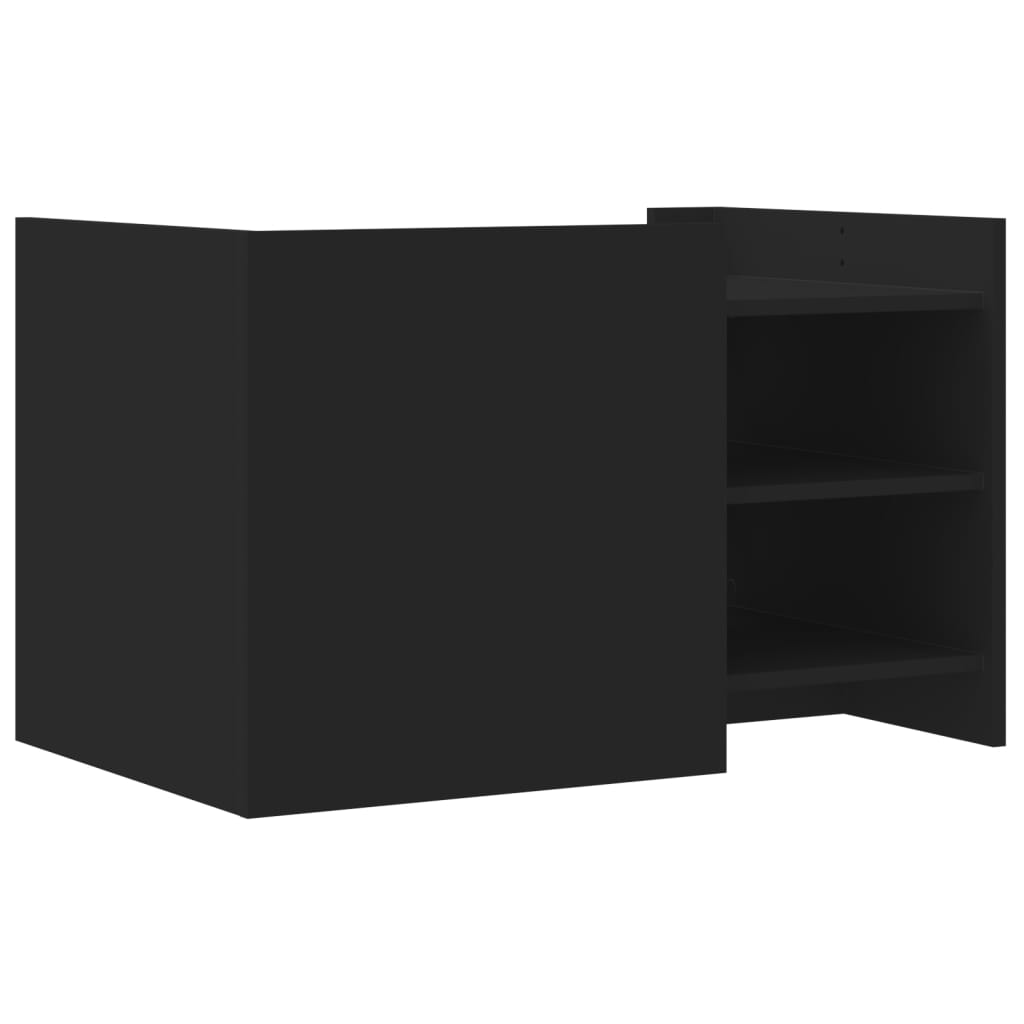 Stolić za kavu crni 80 x 50 x 50 cm od konstruiranog drva