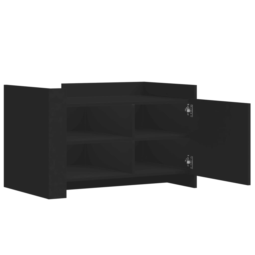 Stolić za kavu crni 80 x 50 x 50 cm od konstruiranog drva