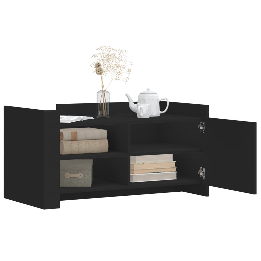 Stolić za kavu crni 100 x 50 x 50 cm od konstruiranog drva