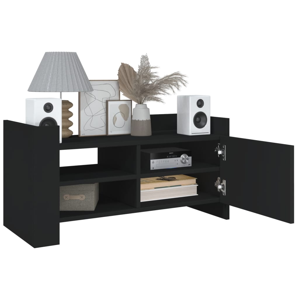 TV ormarić crni 80 x 35 x 40 cm od konstruiranog drva