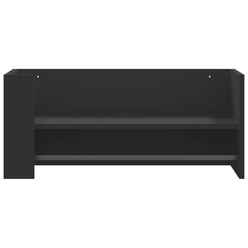 Zidna polica crna 70,5 x 35 x 30,5 cm od konstruiranog drva