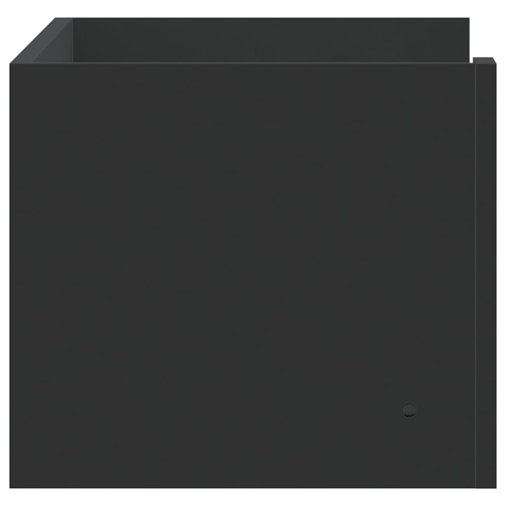 Zidna polica crna 70,5 x 35 x 30,5 cm od konstruiranog drva