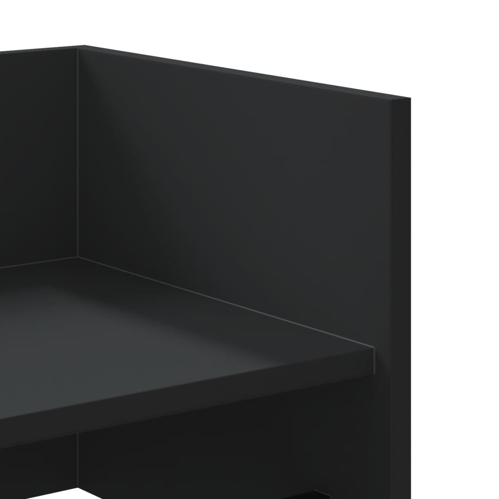 Zidna polica crna 70,5 x 35 x 30,5 cm od konstruiranog drva
