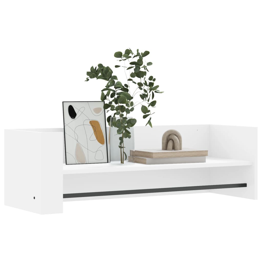 Zidna polica bijela 100 x 35 x 30,5 cm od konstruiranog drva