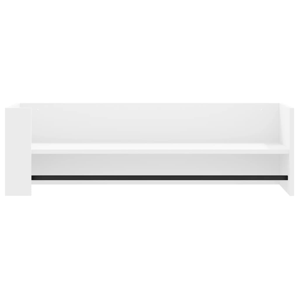 Zidna polica bijela 100 x 35 x 30,5 cm od konstruiranog drva
