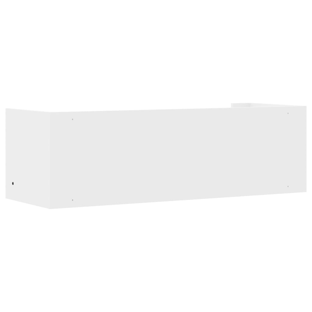 Zidna polica bijela 100 x 35 x 30,5 cm od konstruiranog drva