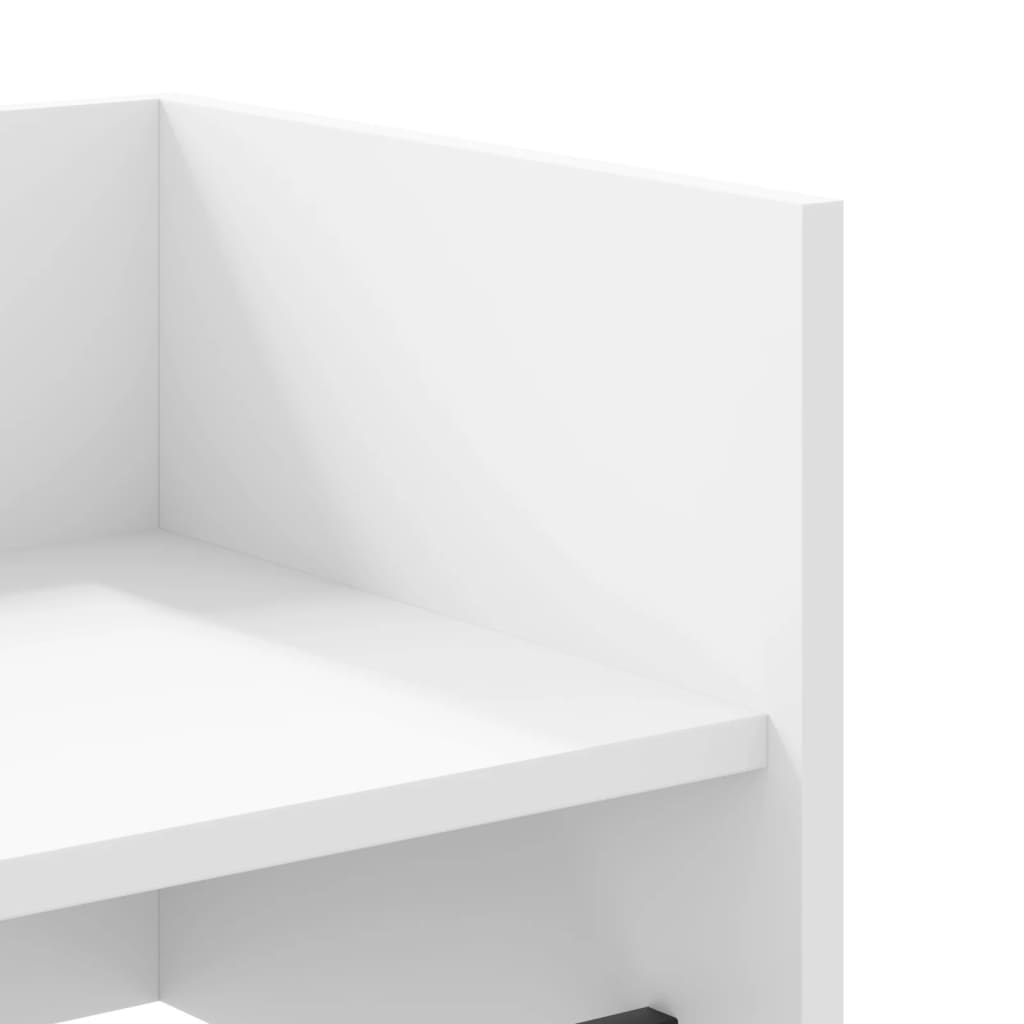 Zidna polica bijela 100 x 35 x 30,5 cm od konstruiranog drva