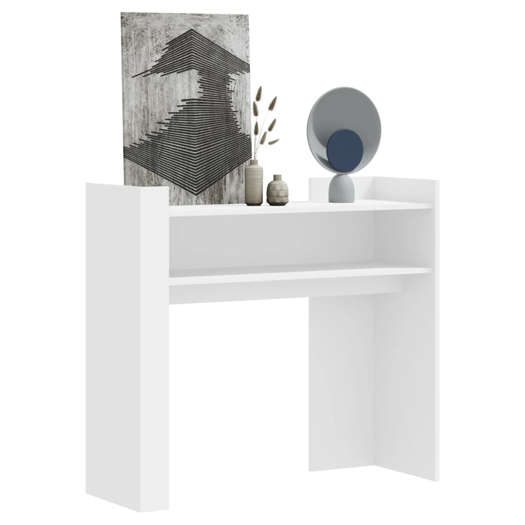 Konzolni stol bijeli 100 x 35 x 90 cm od konstruiranog drva