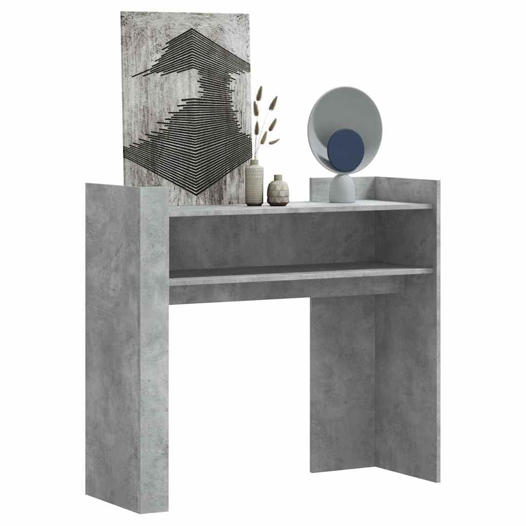 Konzolni stol siva boja betona 100x35x90 cm konstruirano drvo