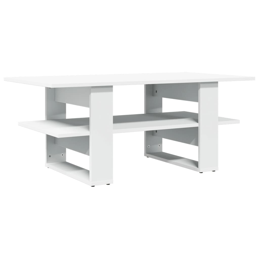 Stolić za kavu bijeli 102 x 55 x 42 cm od konstruiranog drva