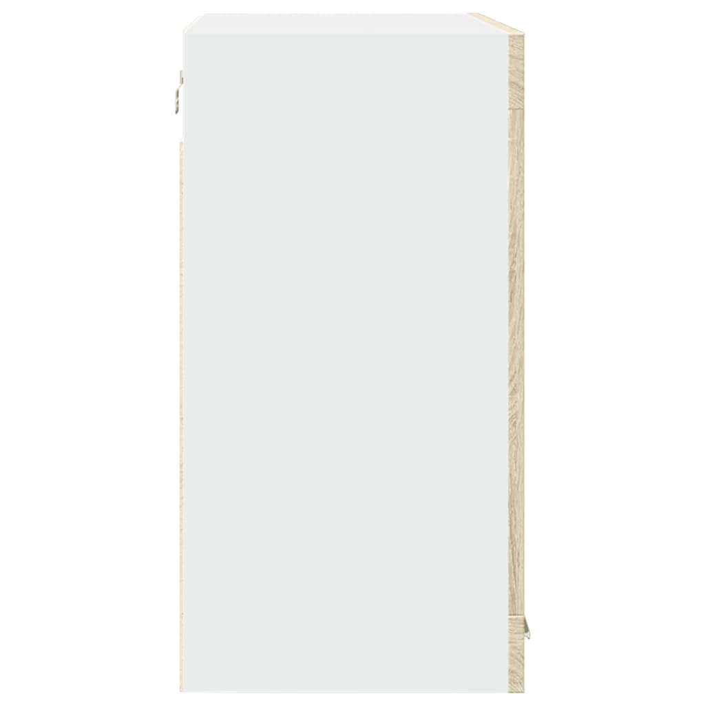 Viseći stakleni ormarić "Lyon" hrast Sonoma 80x31x60 cm Konstruirano drvo