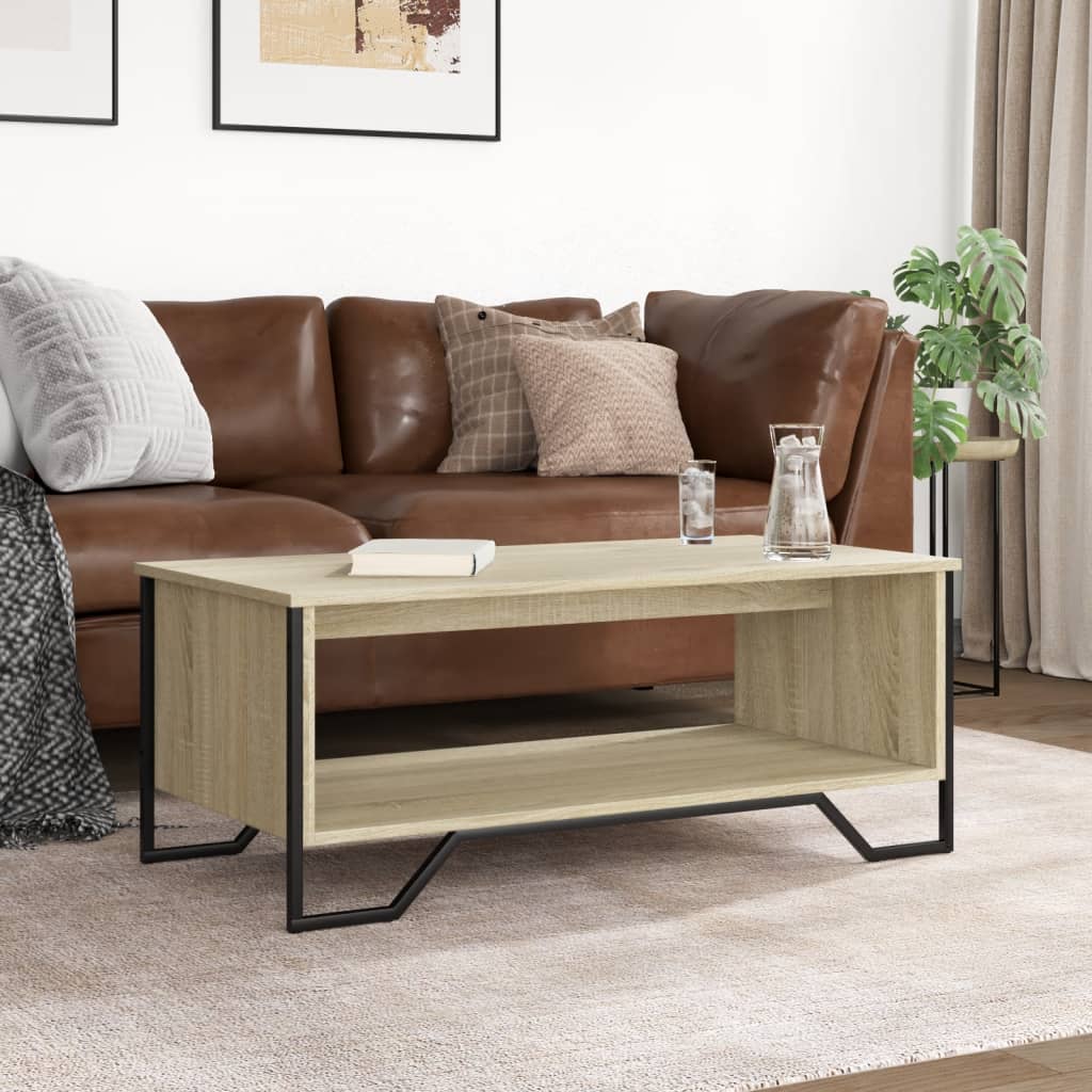 Stolić za kavu boja hrasta 100 x 51 x 40 cm konstruirano drvo