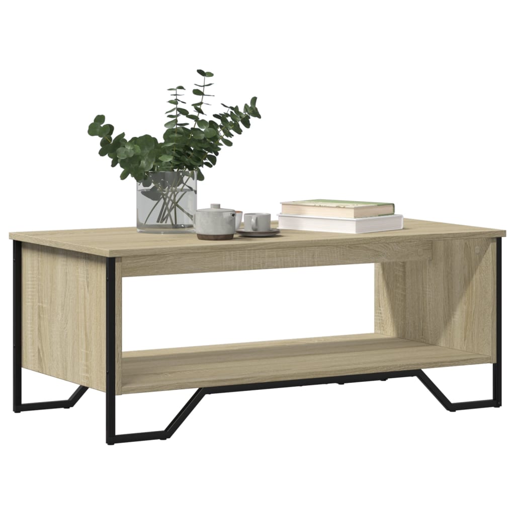 Stolić za kavu boja hrasta 100 x 51 x 40 cm konstruirano drvo