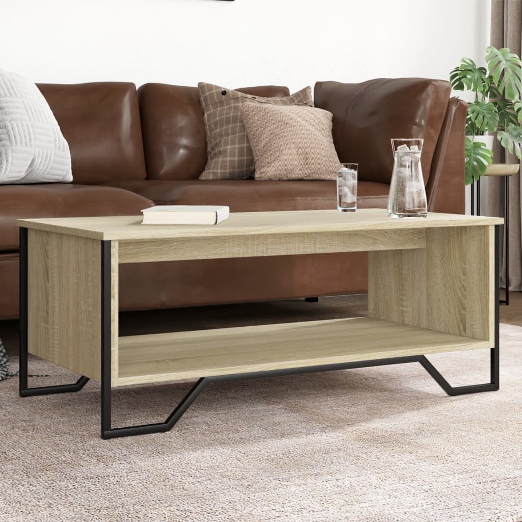 Stolić za kavu boja hrasta 100 x 51 x 40 cm konstruirano drvo