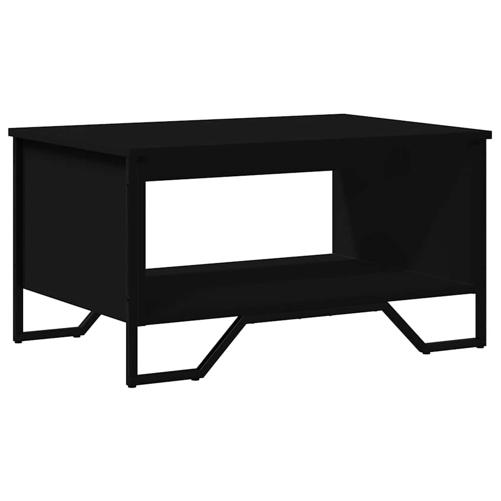 Stolić za kavu crni 75x51x40 cm od konstruiranog drva
