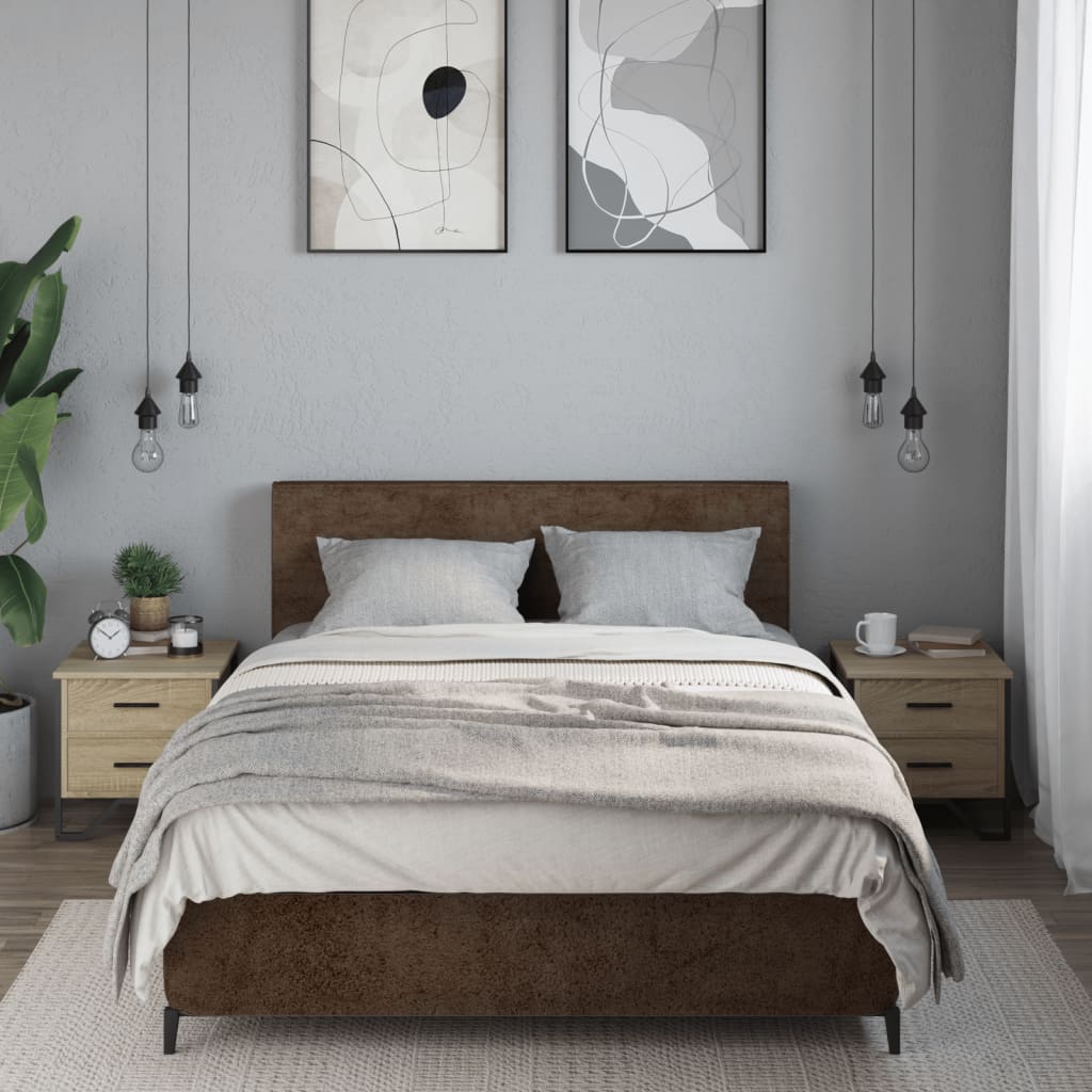 Noćni ormarići 2 kom boja hrasta 40x41x40 cm konstruirano drvo