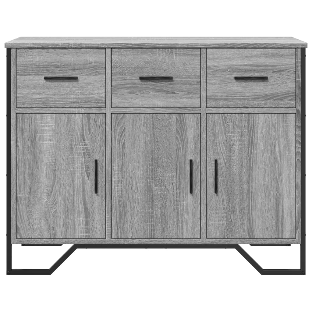 Komoda siva boja hrasta 97x32,5x74,5 cm od konstruiranog drva