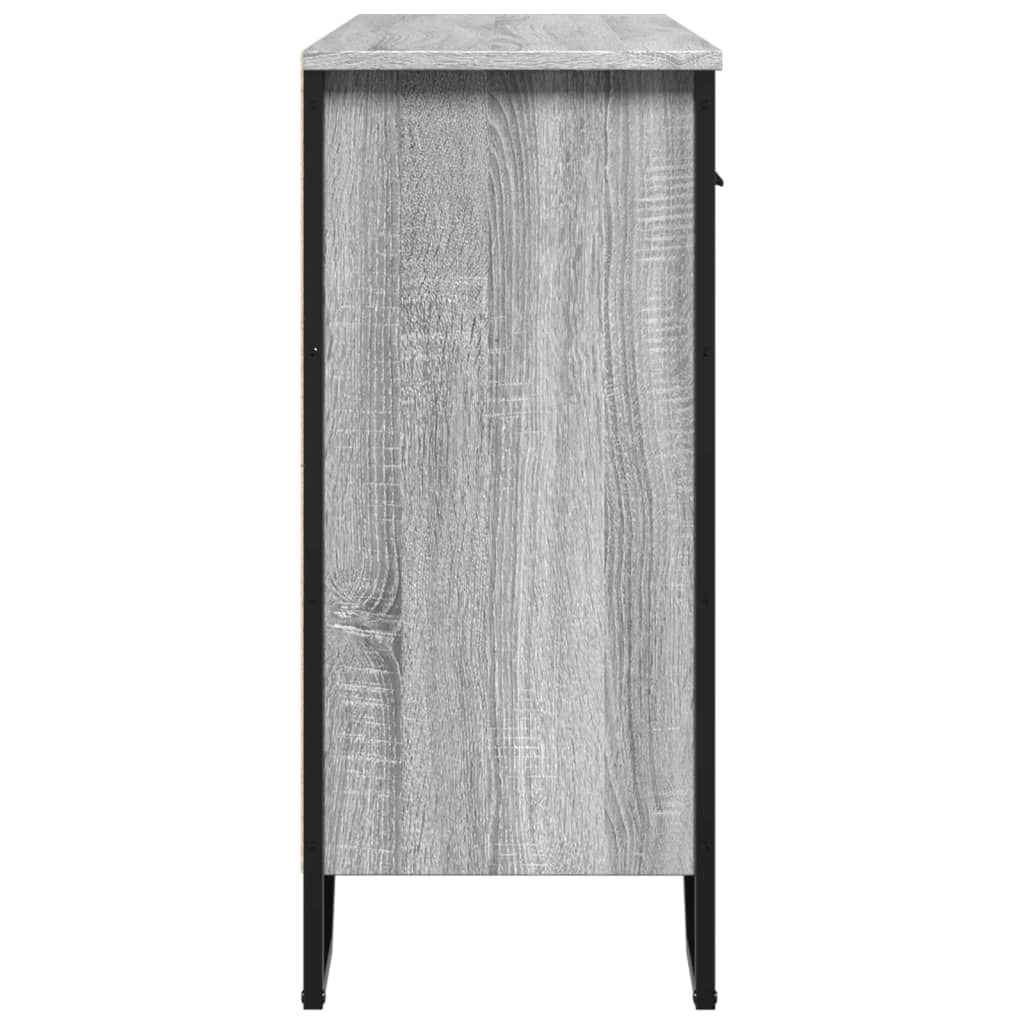 Komoda siva boja hrasta 97x32,5x74,5 cm od konstruiranog drva
