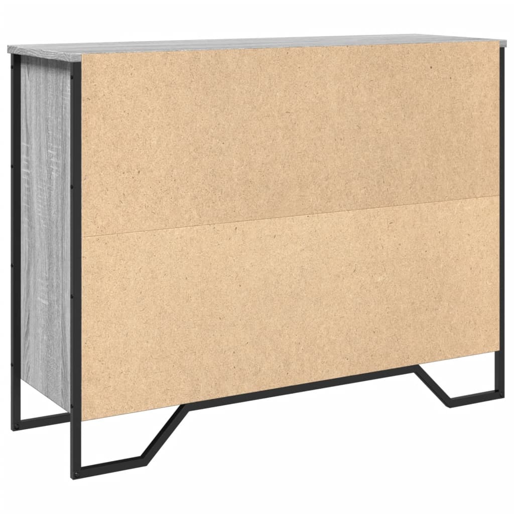 Komoda siva boja hrasta 97x32,5x74,5 cm od konstruiranog drva
