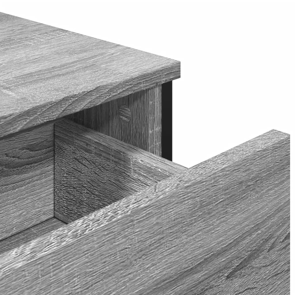 Komoda siva boja hrasta 97x32,5x74,5 cm od konstruiranog drva