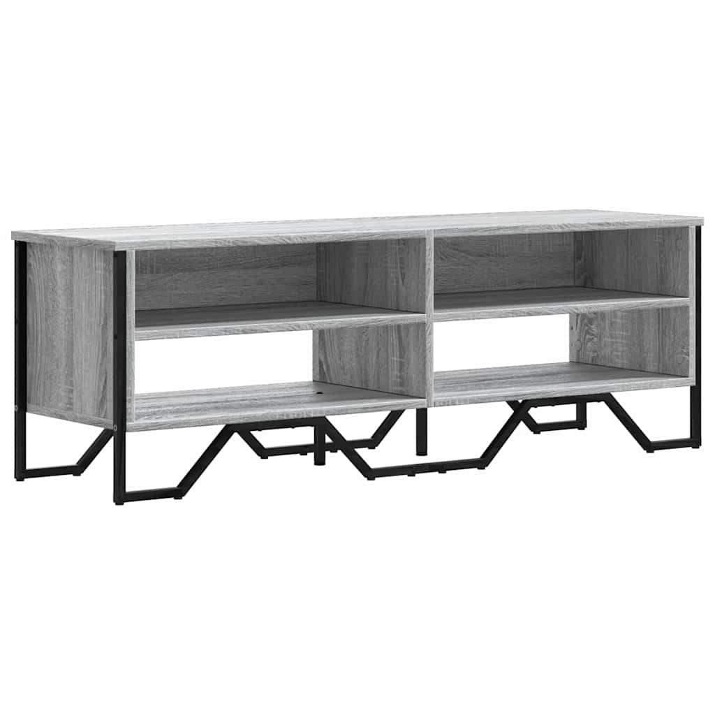 TV ormarić siva boja hrasta 122 x 34 x 41 cm konstruirano drvo