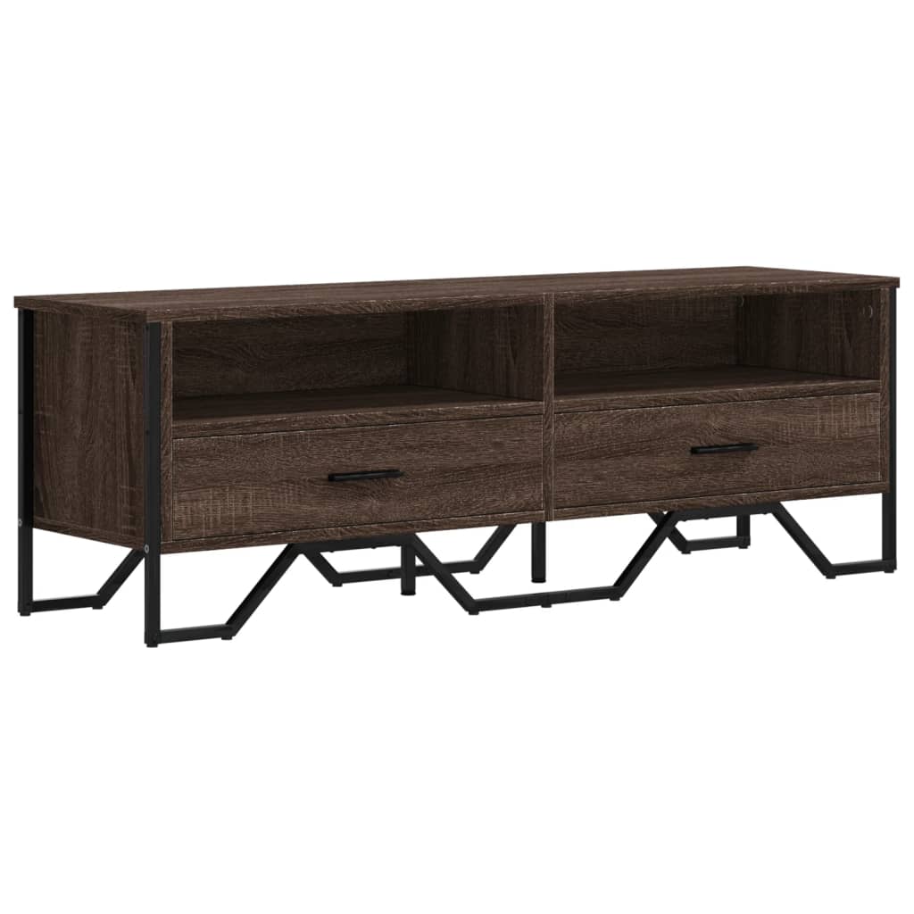 TV ormarić smeđa boja hrasta 122 x 34 x 41 cm konstruirano drvo