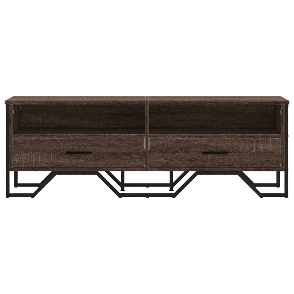 TV ormarić smeđa boja hrasta 122 x 34 x 41 cm konstruirano drvo