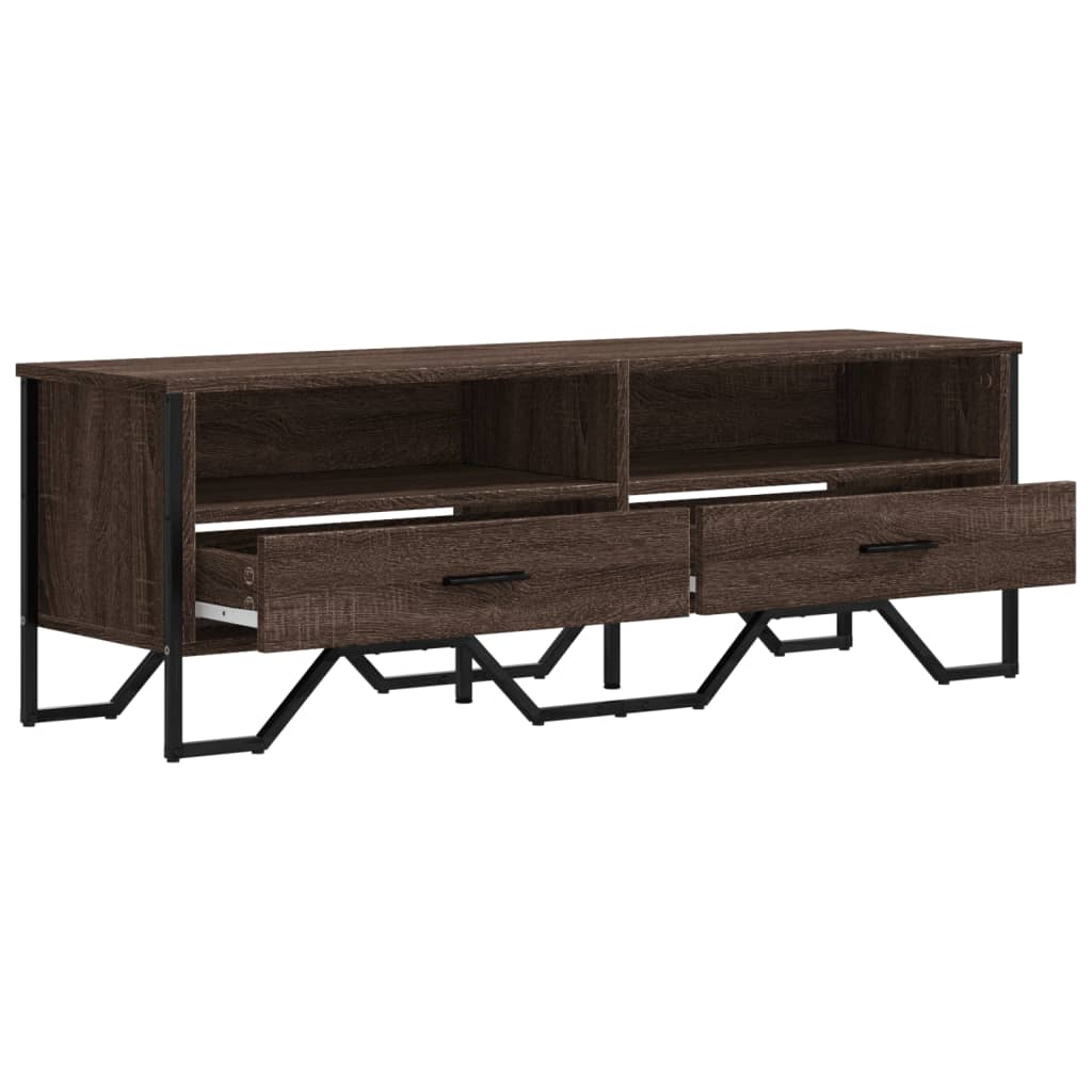 TV ormarić smeđa boja hrasta 122 x 34 x 41 cm konstruirano drvo