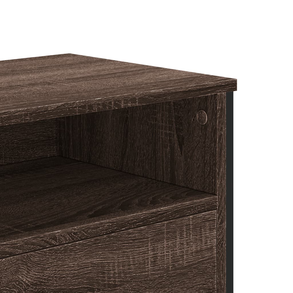 TV ormarić smeđa boja hrasta 122 x 34 x 41 cm konstruirano drvo