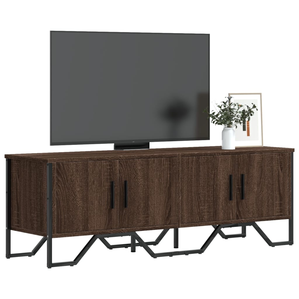 TV ormarić smeđa boja hrasta 122 x 34 x 41 cm konstruirano drvo