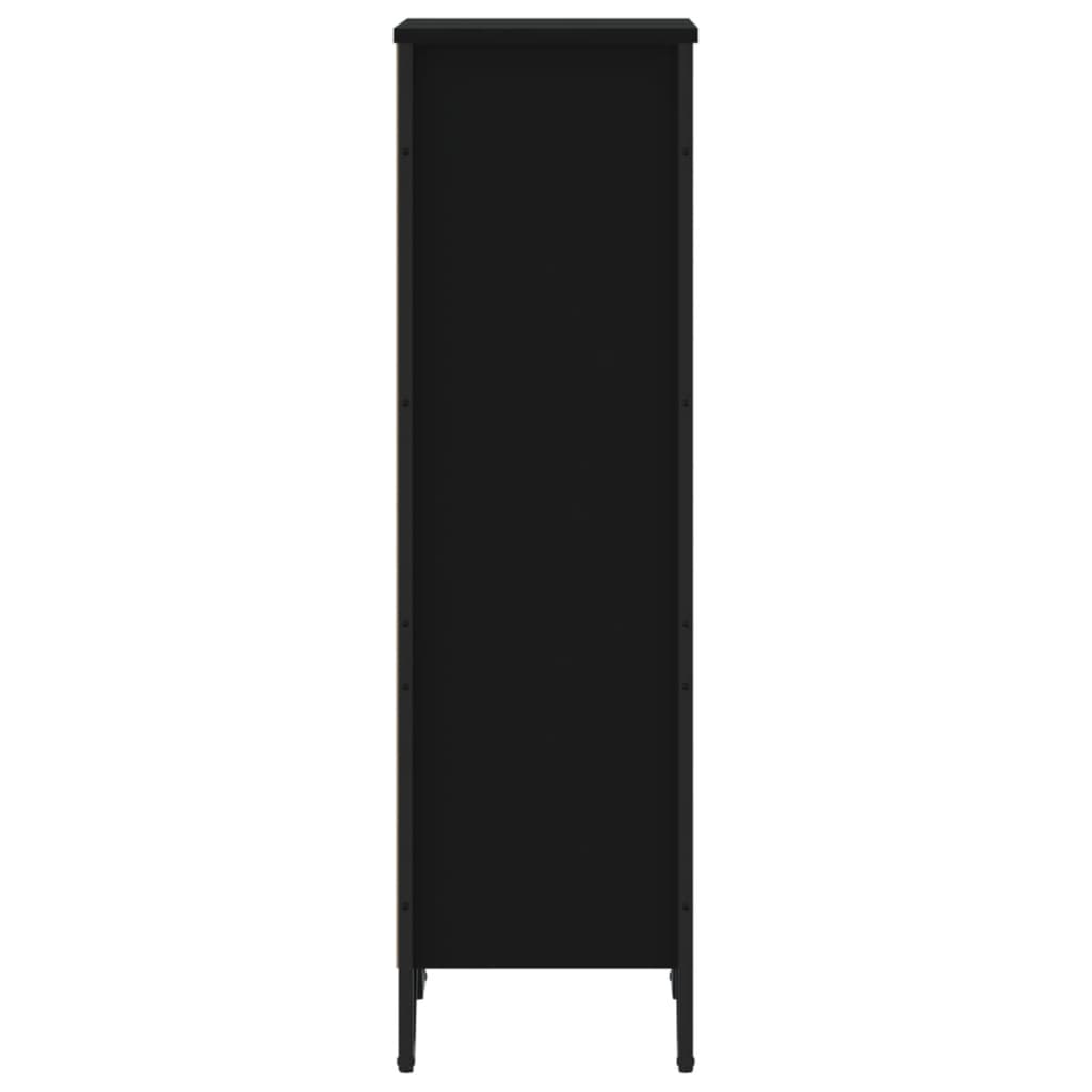 Regal za knjige crni 50 x 31 x 106 cm od konstruiranog drva