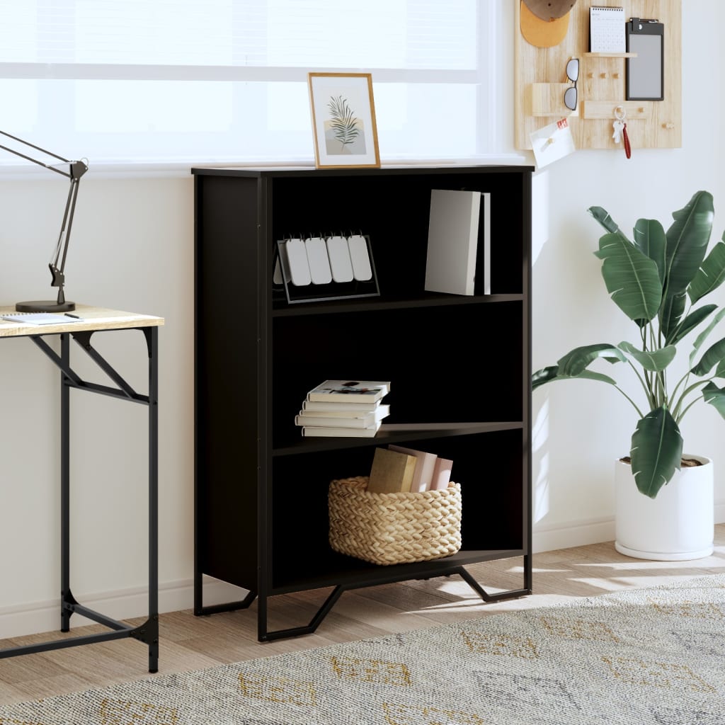 Regal za knjige crni 80x31x106 cm konstruirano drvo