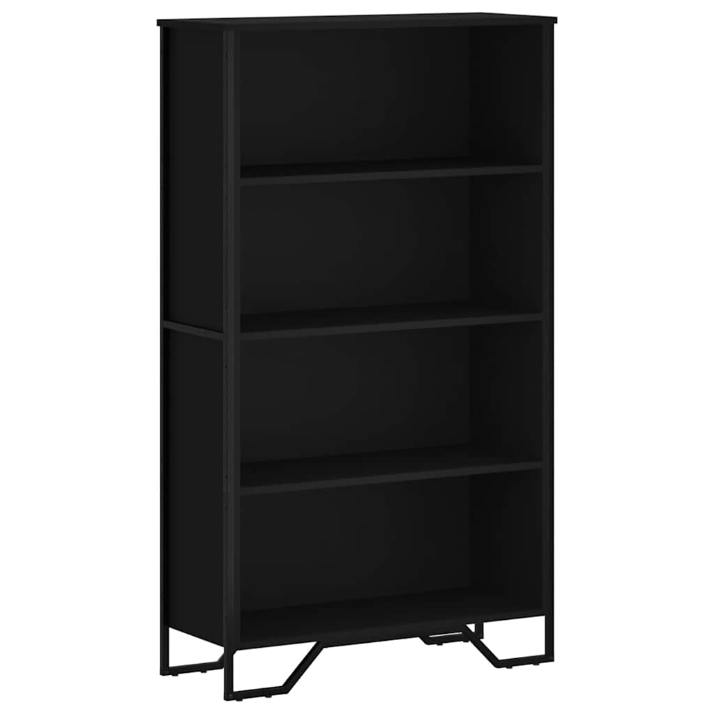 Regal za knjige crni 80x31x137,5 cm konstruirano drvo